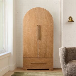 Schrank aus Massivholz mit Schublade und verstellbaren Füßen