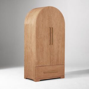 Schrank aus Massivholz mit Schublade und verstellbaren Füßen