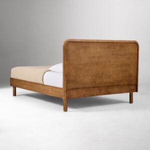 Bettgestell aus Holz mit Lattenrost und stabilen Stützbeinen