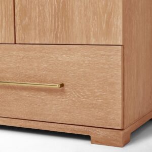 Schrank aus Massivholz mit Schublade und verstellbaren Füßen